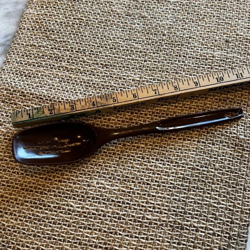 Vintage Foley‎ Brown Slotted Spoon Spatula Kitchen Utensil Retro Cooking
